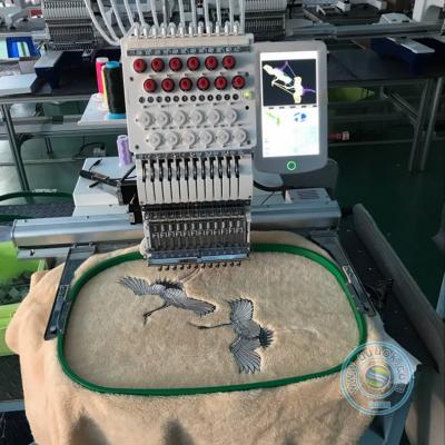 1201T 12 needles single head cap embroidery machine