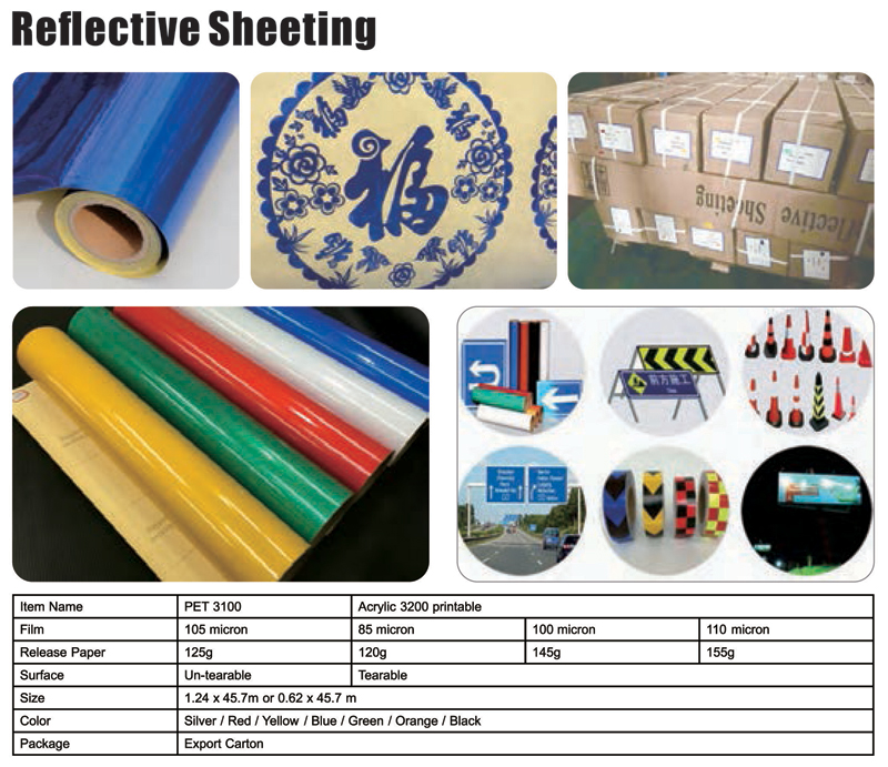 Reflective Sheeting PET3100/PVC3200