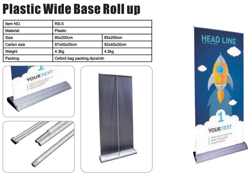 Plastic Wide Base Roll Up