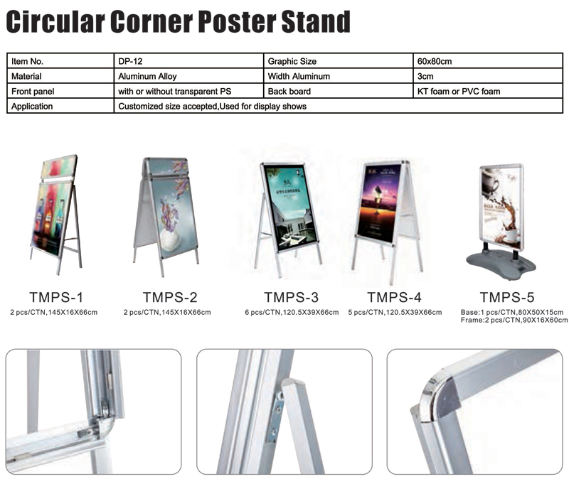 Circular Corner Poster Stand